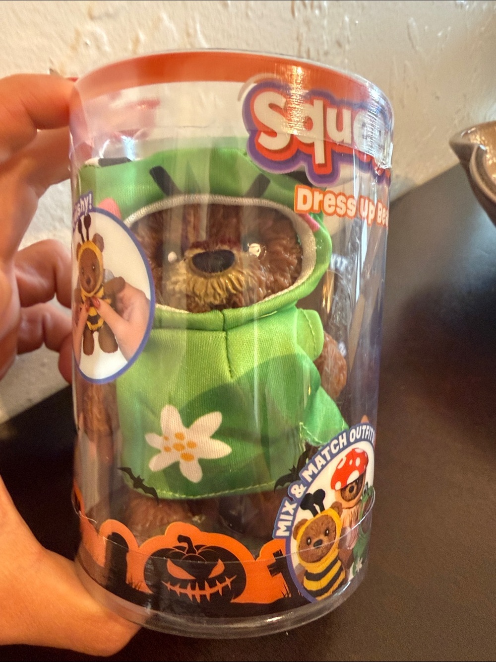Squeezy Dress Up Squishy Bear Target in Green Frog 🐸 Outfit - Kids Toy